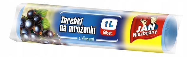 

Torebki woreczki na mrożonki z klipsami 60szt 1L