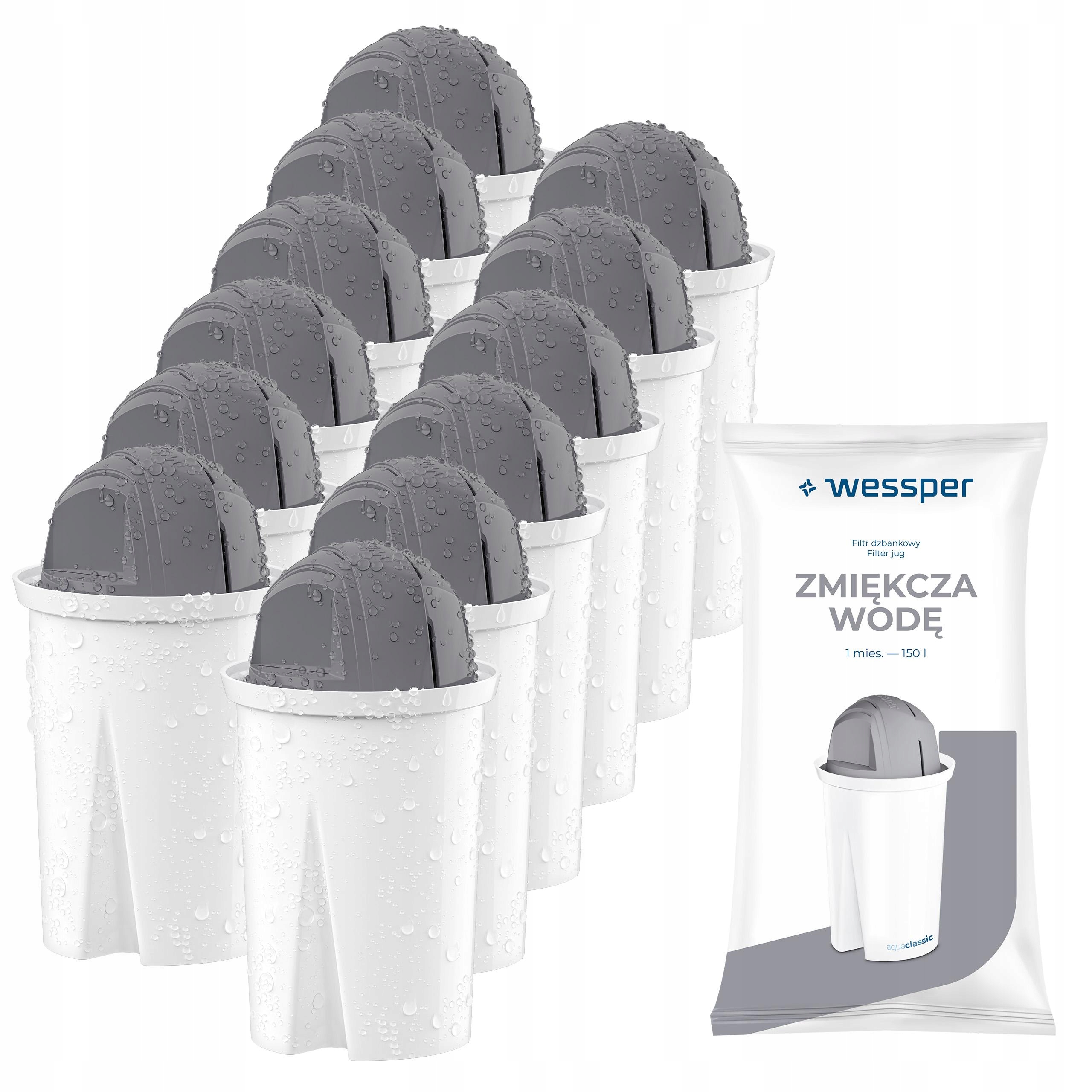 Filtr Wessper Protect pro skleněnou filtrační konvici Wessper, tvrdá voda, 12x