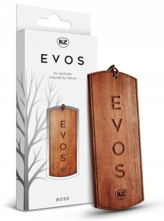 K2 Evos zawieszka drewniana Zapach Boss do samochodu 1 sztuka