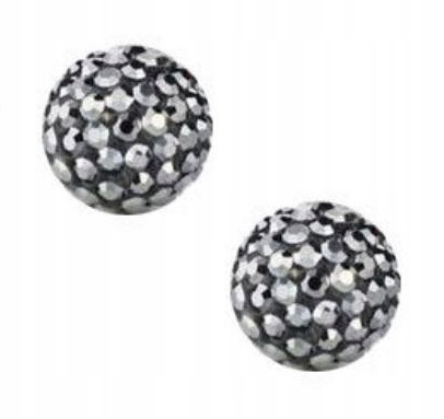 Szare Koraliki Shamballa 10mm 10szt Hematite