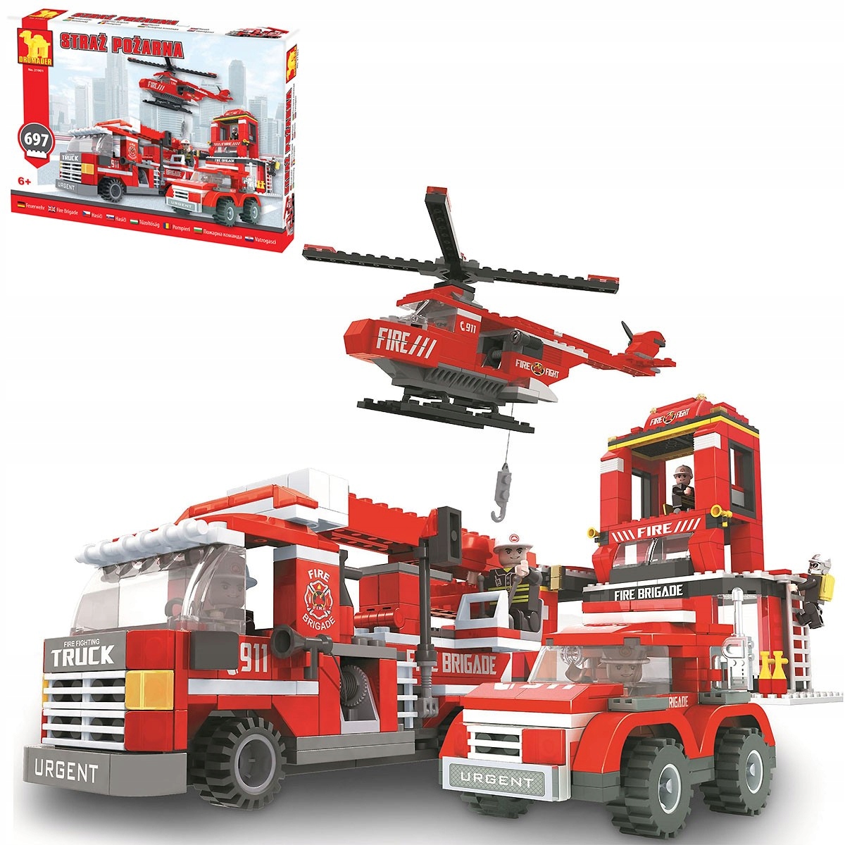 

219019 Dromader Klocki Straż Pożarna Zestaw 6