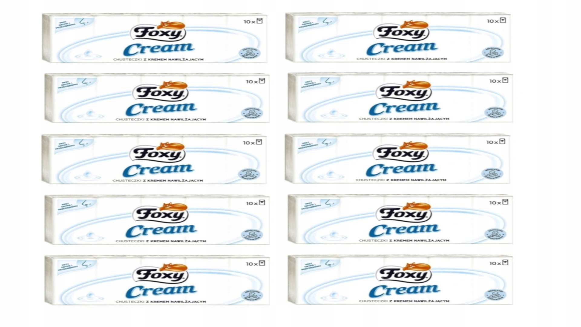 

Foxy Chusteczki Cream 10SZT Z Kremem X10 Opakowań