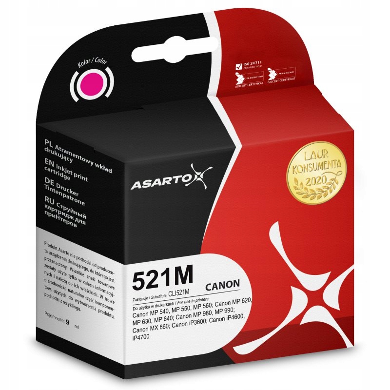 Tusz Asarto do Canon 521M 2935B001 661 str.