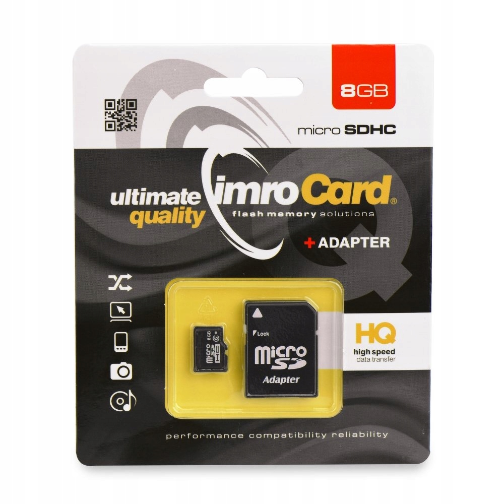 Oryginalna Karta Pamięci Imro microSD 8GB adapter