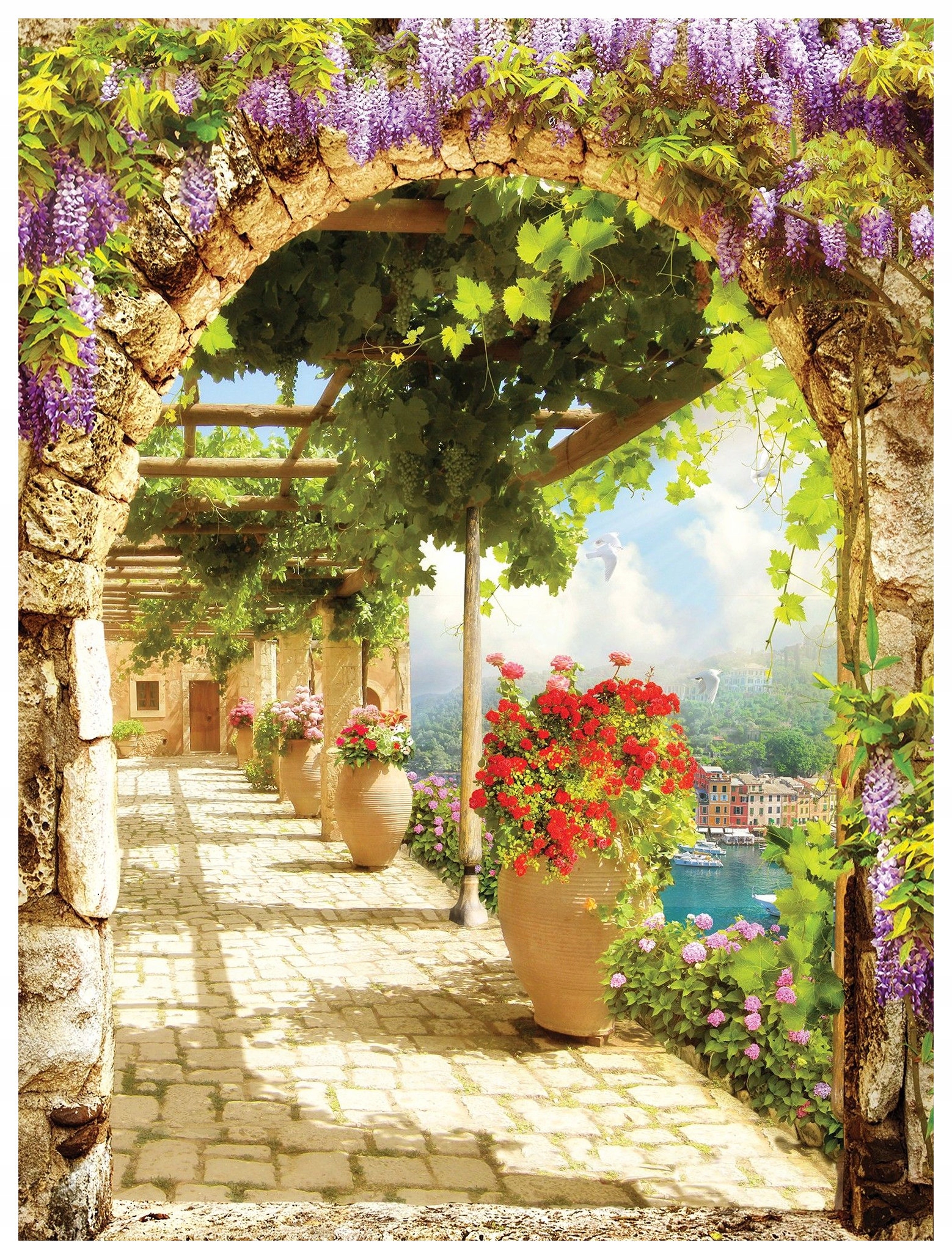 Fototapeta Glycin Středomořské moře zahrada vinylová 184x254 lepidlo