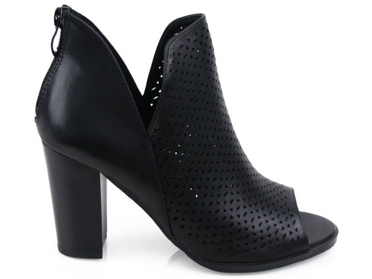 

Botki Peep Toe Ażurowe Sandały Czarne D5J2528 39