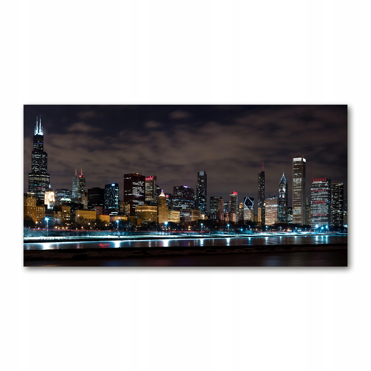 

Foto-obraz akrylowy Chicago nocą zdjęcie 140x70 cm