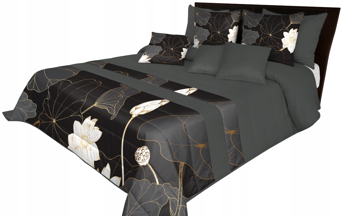 Prošívaný Přehoz 220x240 Na Postel Květiny Elegantní