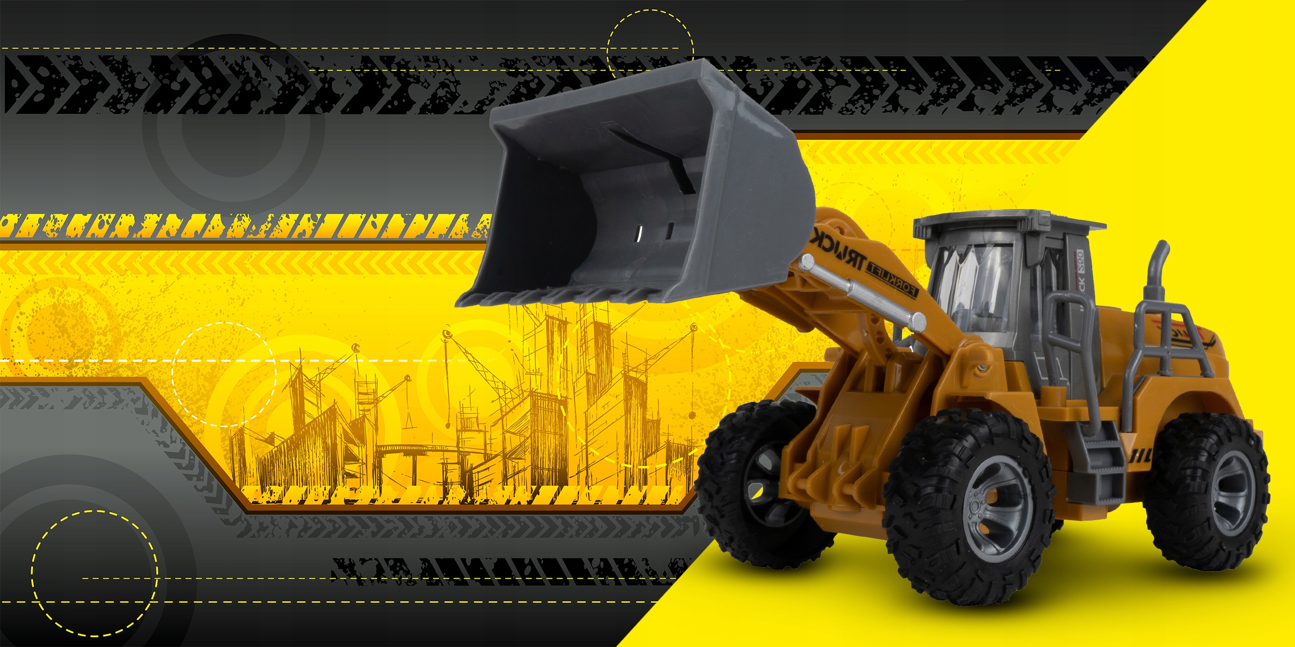 AUTOBETRIEBENER FAHRZEUGLADER 1:48 BAGGER Kunststoffmaterial