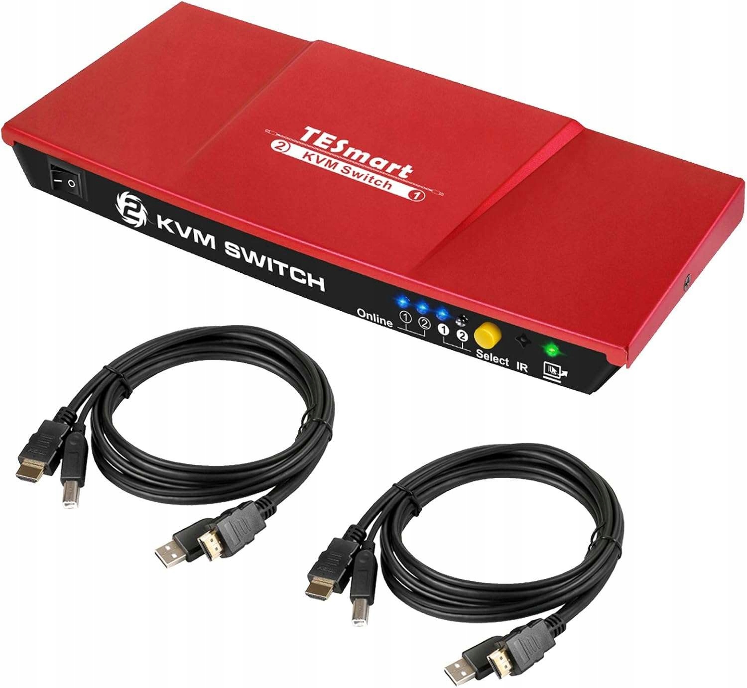 Prepínač Kvm 4K Ultra Hd 3840x2160@30Hz 2x Hdmi