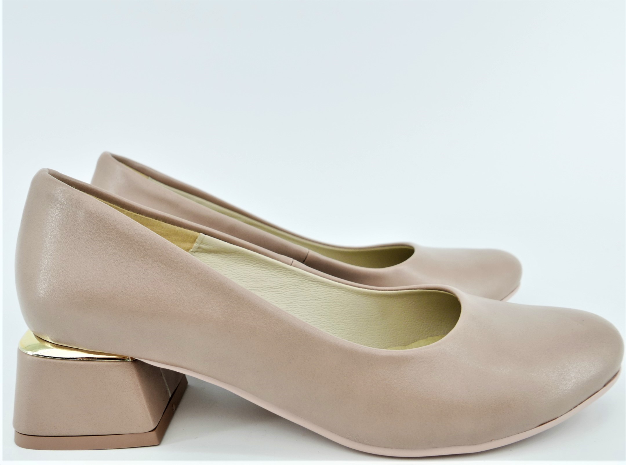 Aga But Polské Lodičky Béžové Ekokůže R37