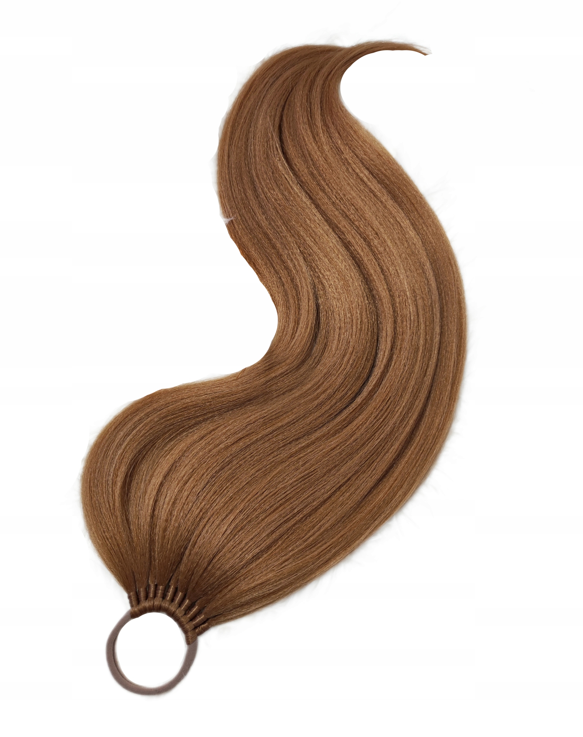 Kucyk Doczepiany Na Gumce, Treska, miodowy brąz, Miodowa Kobietka, 40cm