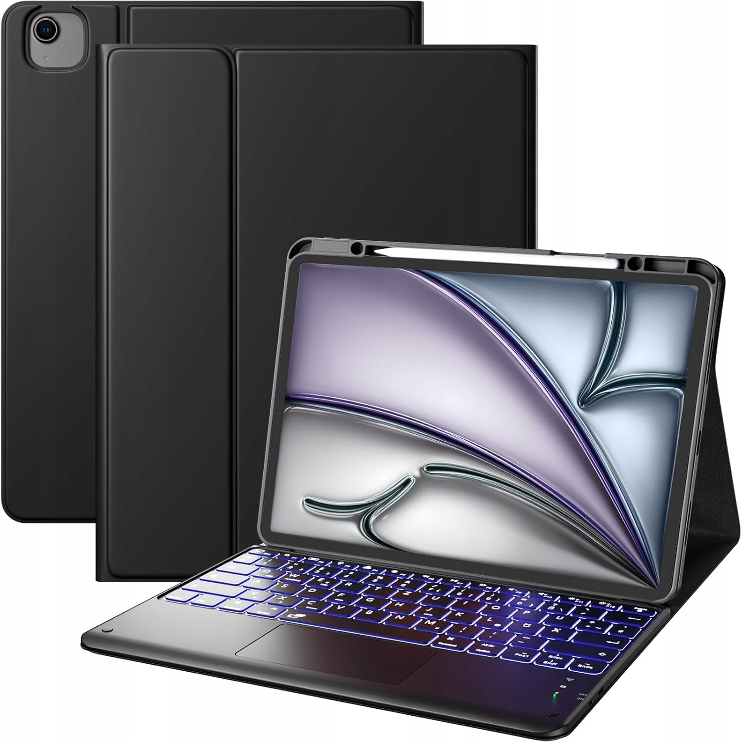 Klávesnice Pro Ipad Air 13 Magnetické Pouzdro Case Touchpad Qwertz Rgb Gaming