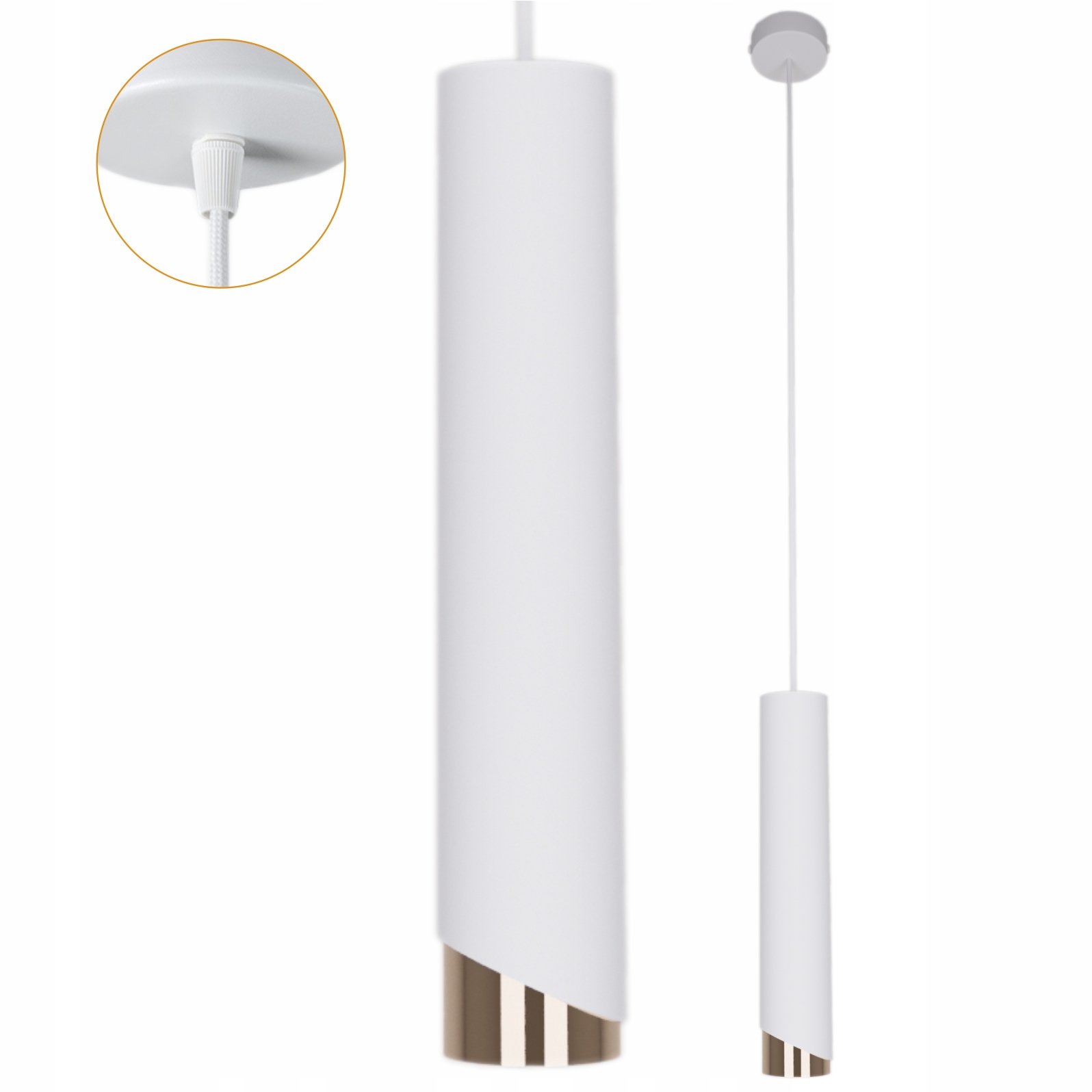 Závěsné stropní svítidlo stropní svítidlo Led nástěnný Bragi 40W Bílá Zlatá