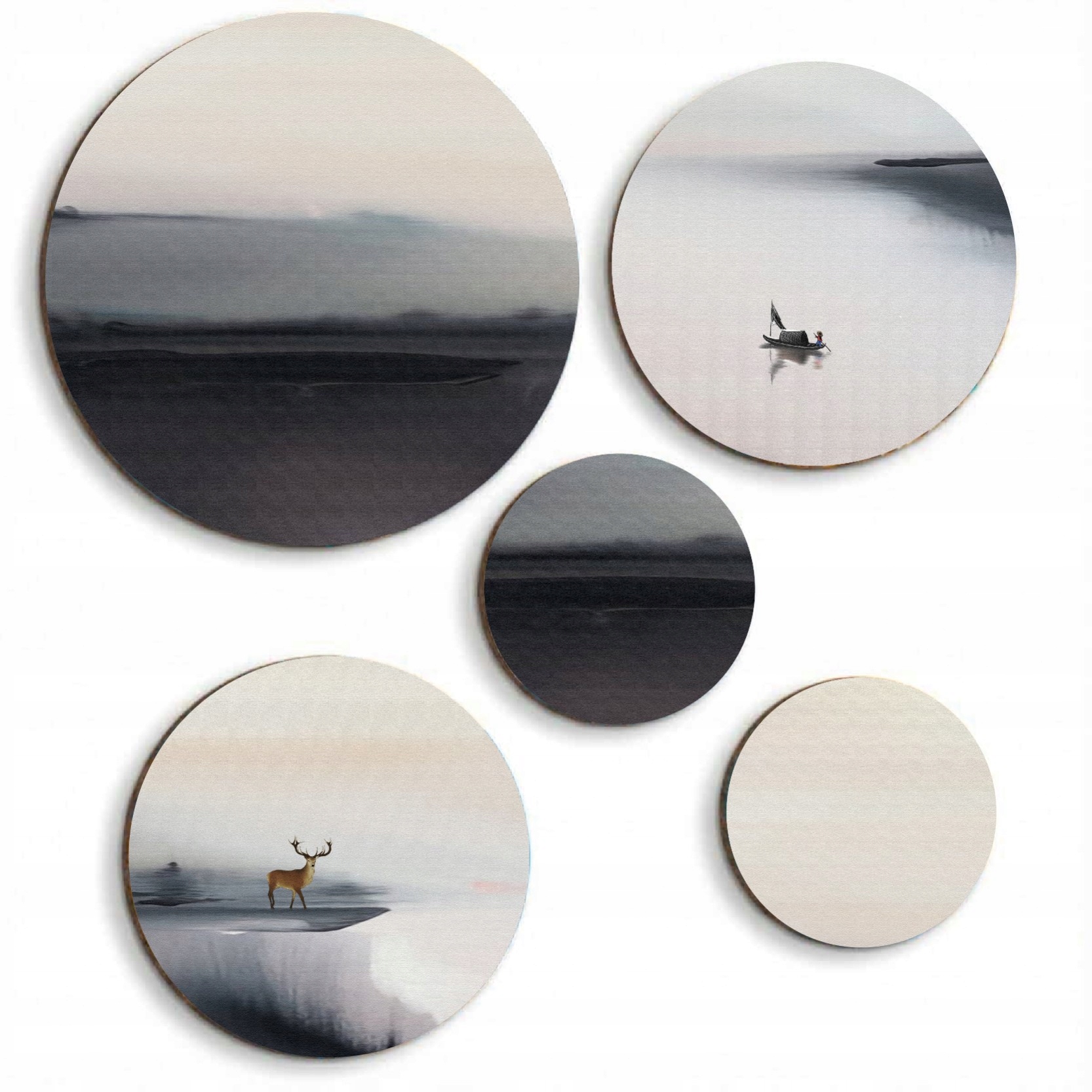 Originální Nástěnná dekorace do obývacího pokoje Abstrakce Kulaté obrazy na zeď