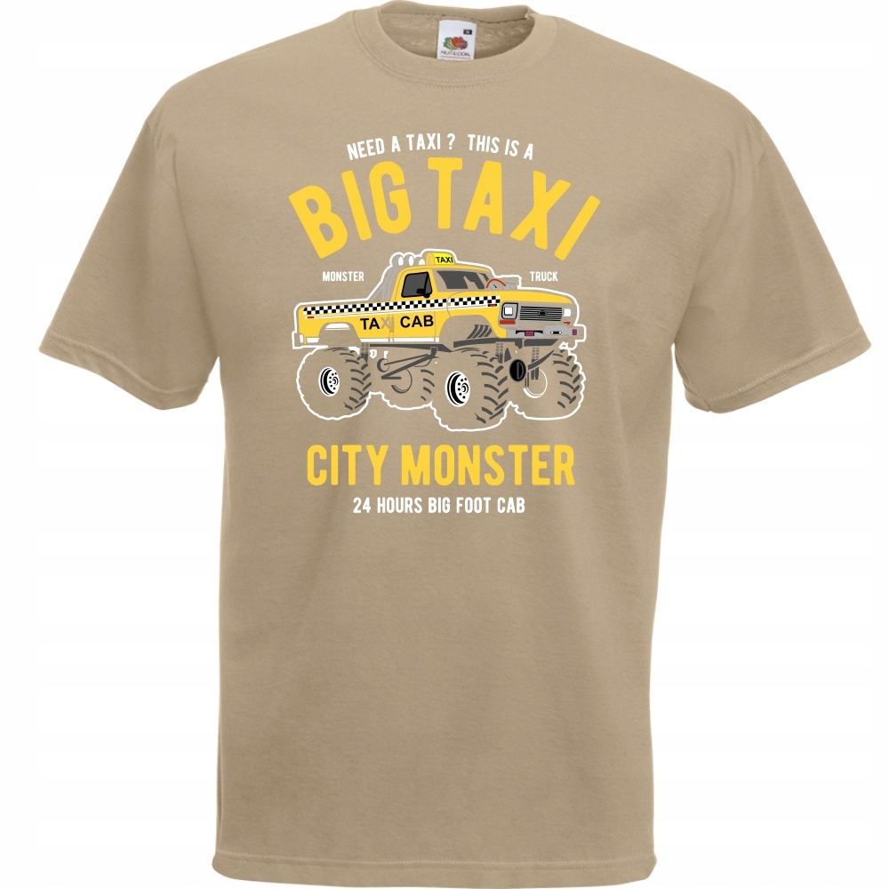 

Koszulka monster truck taxi samochód M khaki