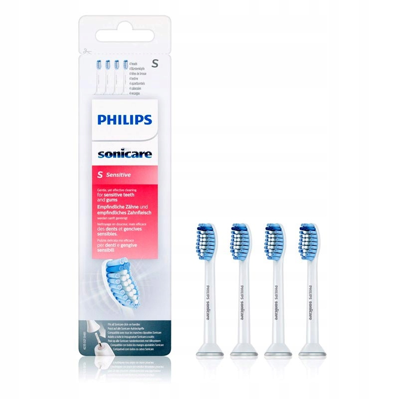 Końcówki do szczoteczek Philips Sonicare Sensitive S 4 sztuki