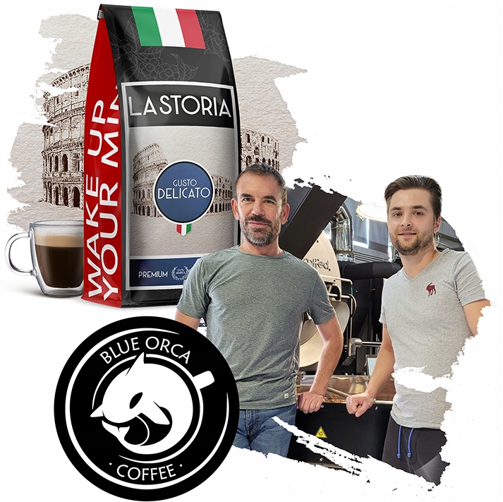 KAWA ZIARNISTA LA STORIA Delicato 2KG ŚWIEŻO PALONA -DO EKSPRESU -BLUE ORCA Wielkość opakowania (g) 2000 g