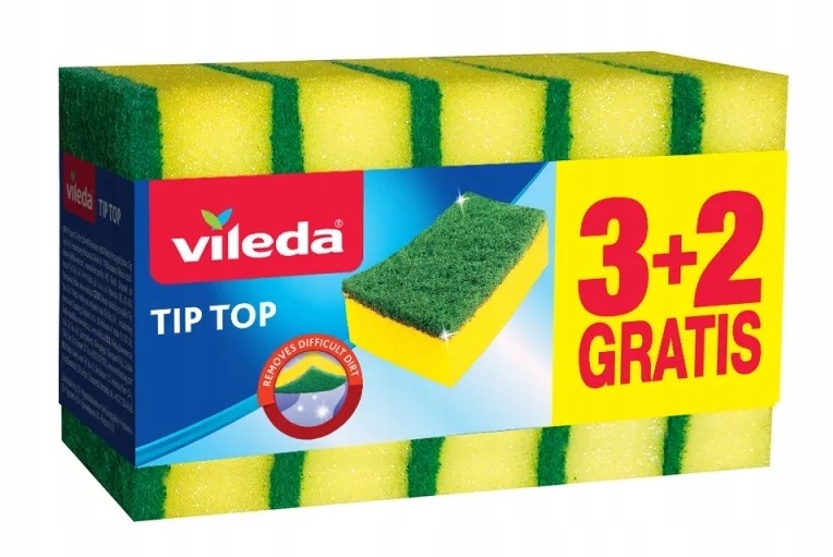 Vileda Tip Top – Zmywaki Kuchenne 5 Szt. 3+2