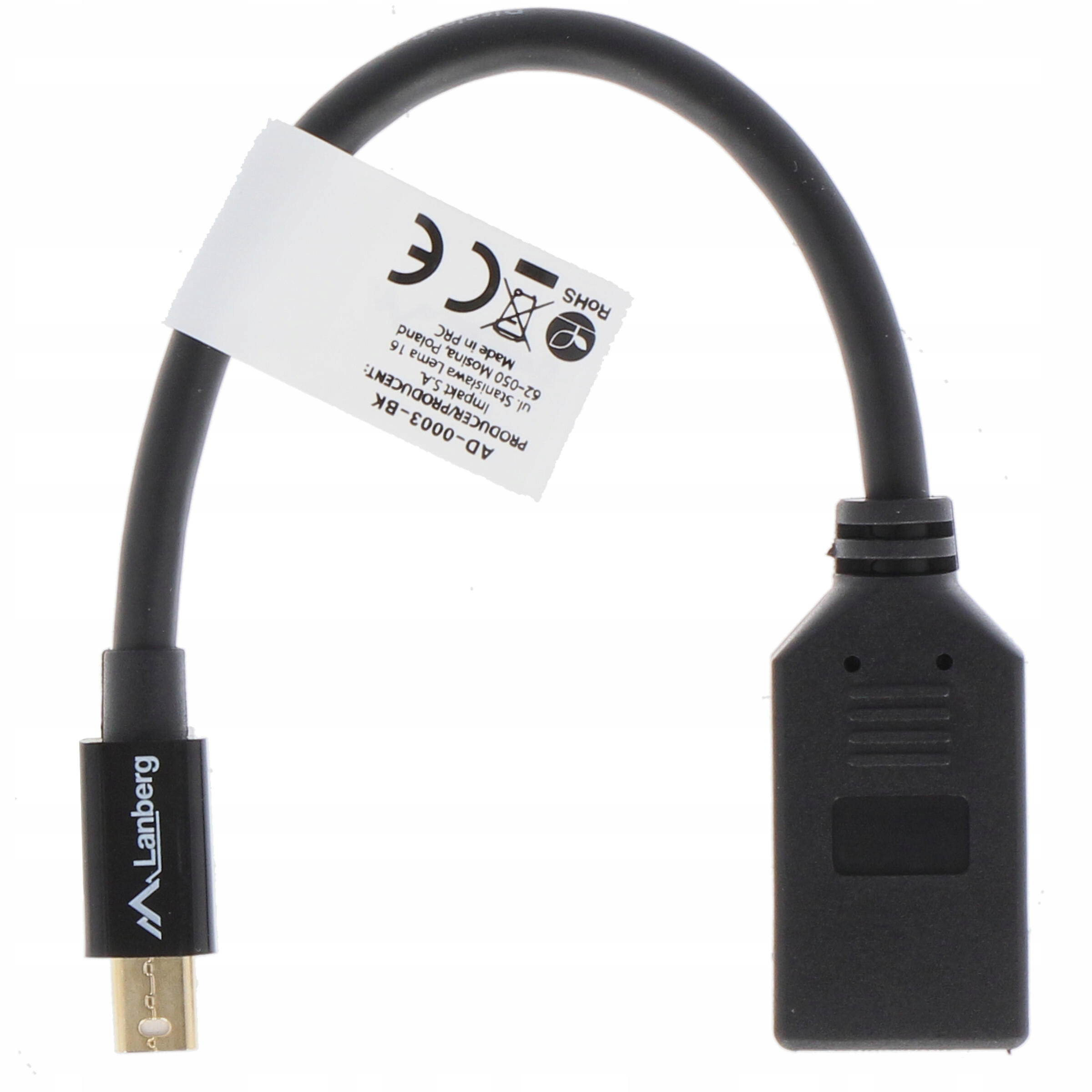 ADAPTER mini DisplayPort do DisplayPort miniDP DP Kod producenta 5353-53 mini DP Display Port