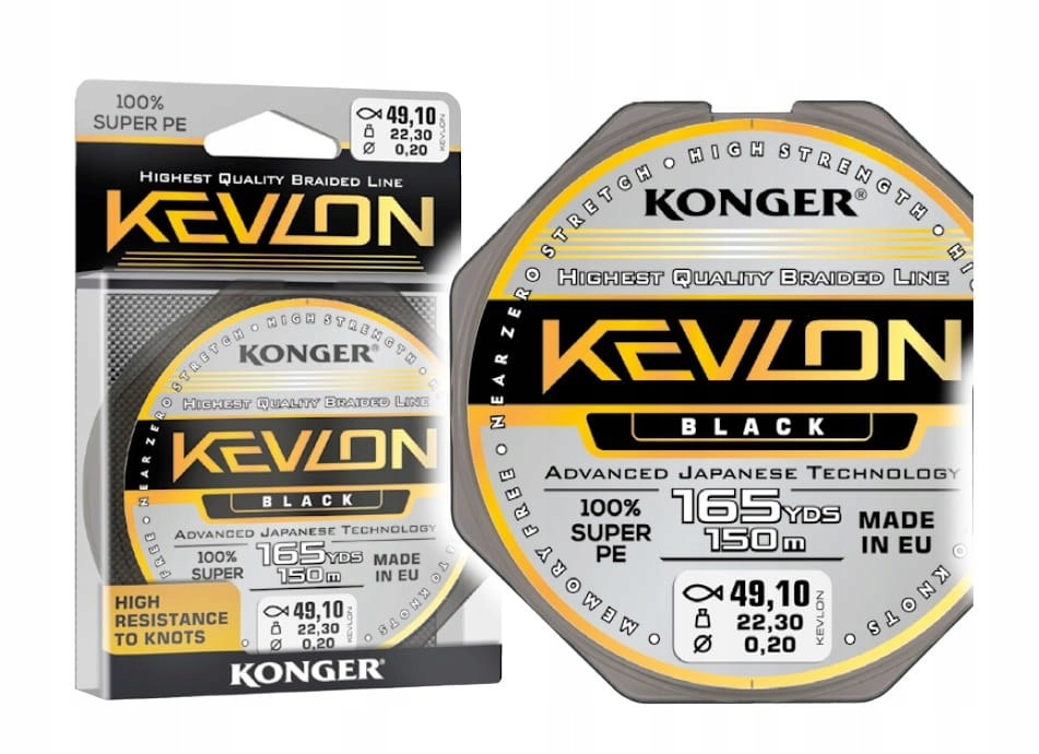 Plecionka Konger Kevlon Black 0,14 mm x 150 m