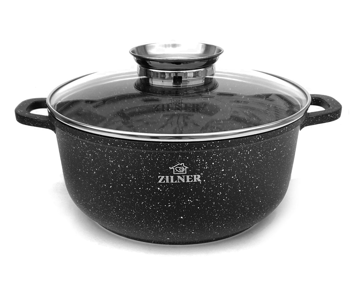 

Solidny Garnek 2L kamienny 18cm marmurowy Zilner