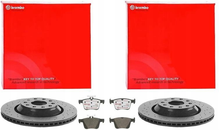 BREMBO XTRA TARCZE+KLOCKI TYŁ A3 LEON GOLF 310MM