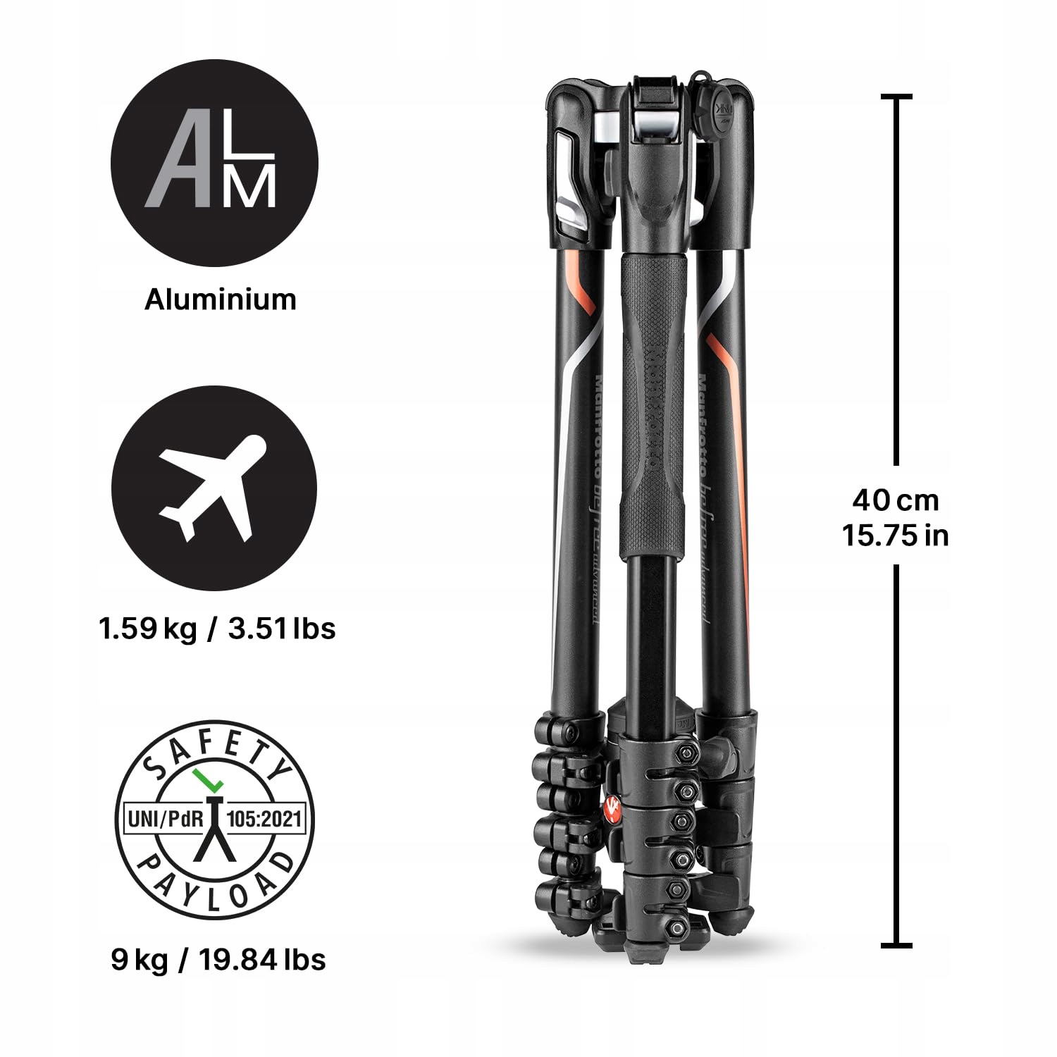 MANFROTTO Befree Advanced Statyw Sony Alpha7/9 Aluminiowy Zestaw — miniatura 3
