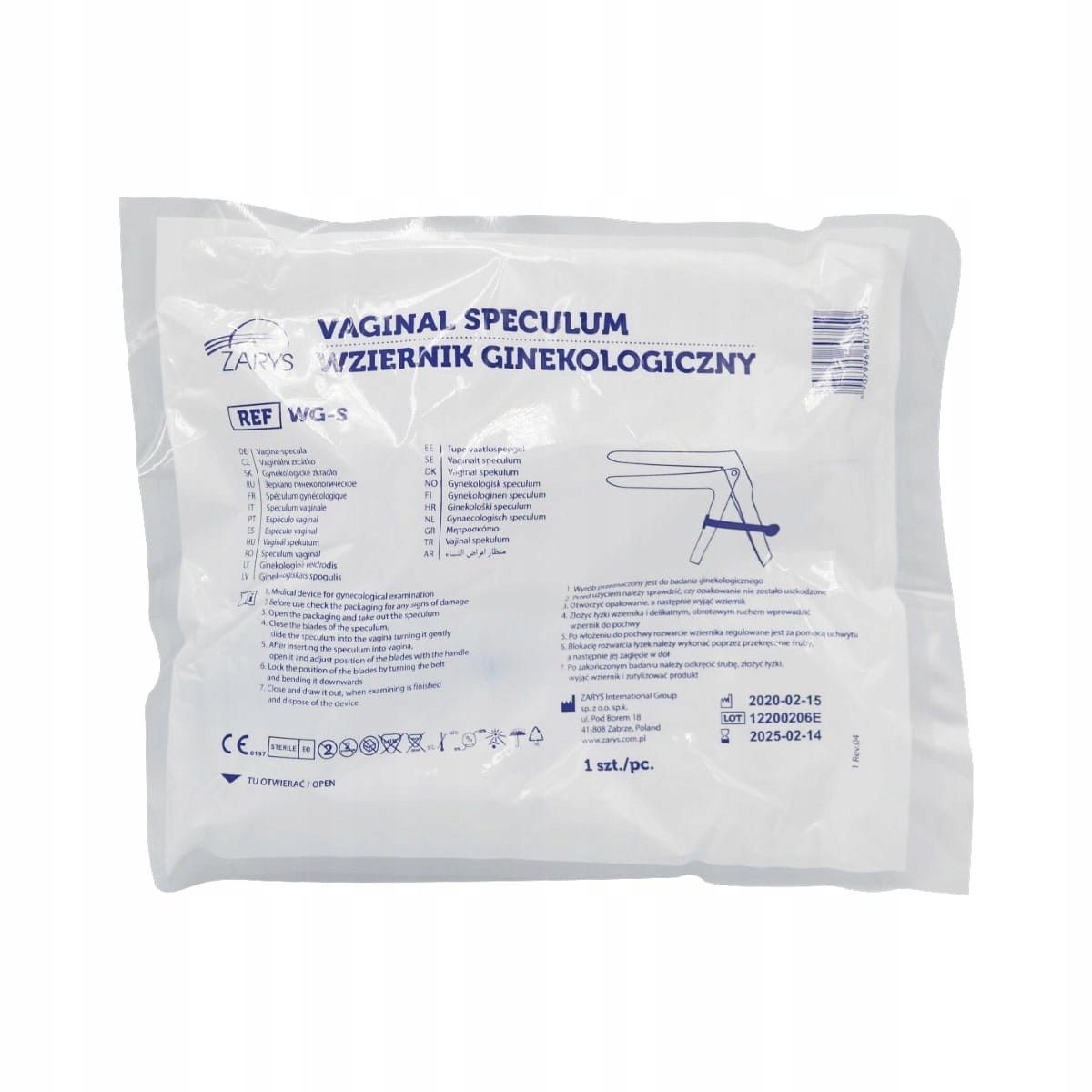 Dopochwowy Wziernik ginekologiczny sterylny XXS EAN (GTIN) 5907996807512