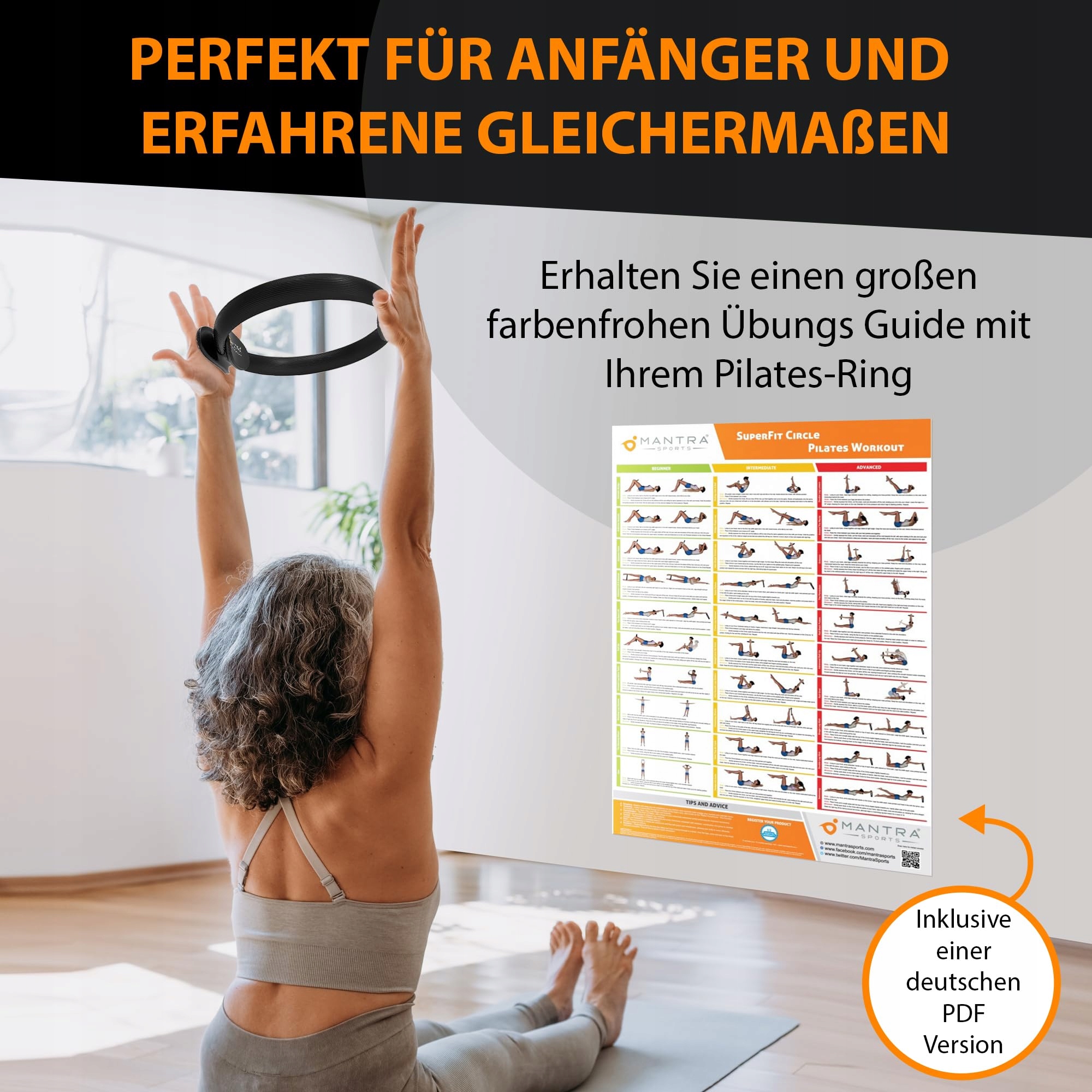 MANTRA SPORTS Pilates Ring Trening Fitness Dla Kobiet i Mężczyzn W Domu — miniatura 6