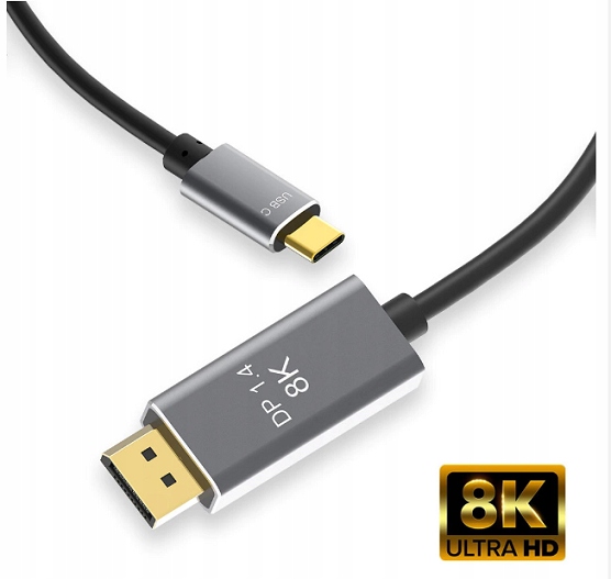 KABEL MacBook Usb-c do DisplayPort 1.4 8K 4K 3M