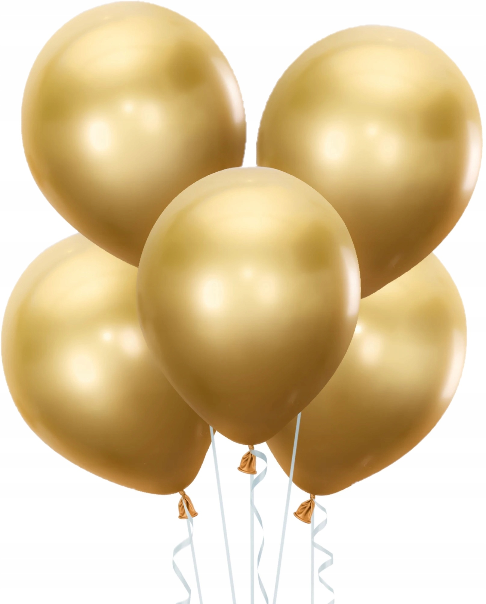 

Balony Złote 30cm Chromowane 5szt na urodziny