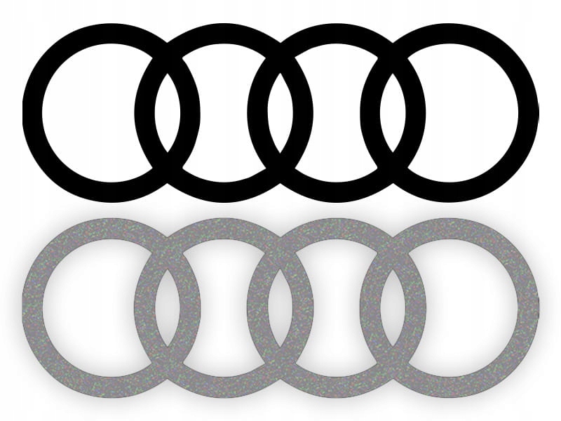 AUDI logo - Naklejka na samochód na auto - ODBLASK