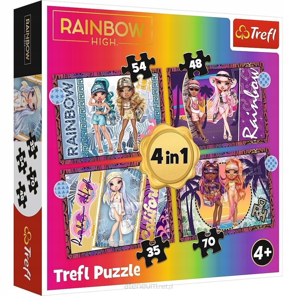 

Trefl Puzzle 4W1 Rainbow High Modne Laleczki