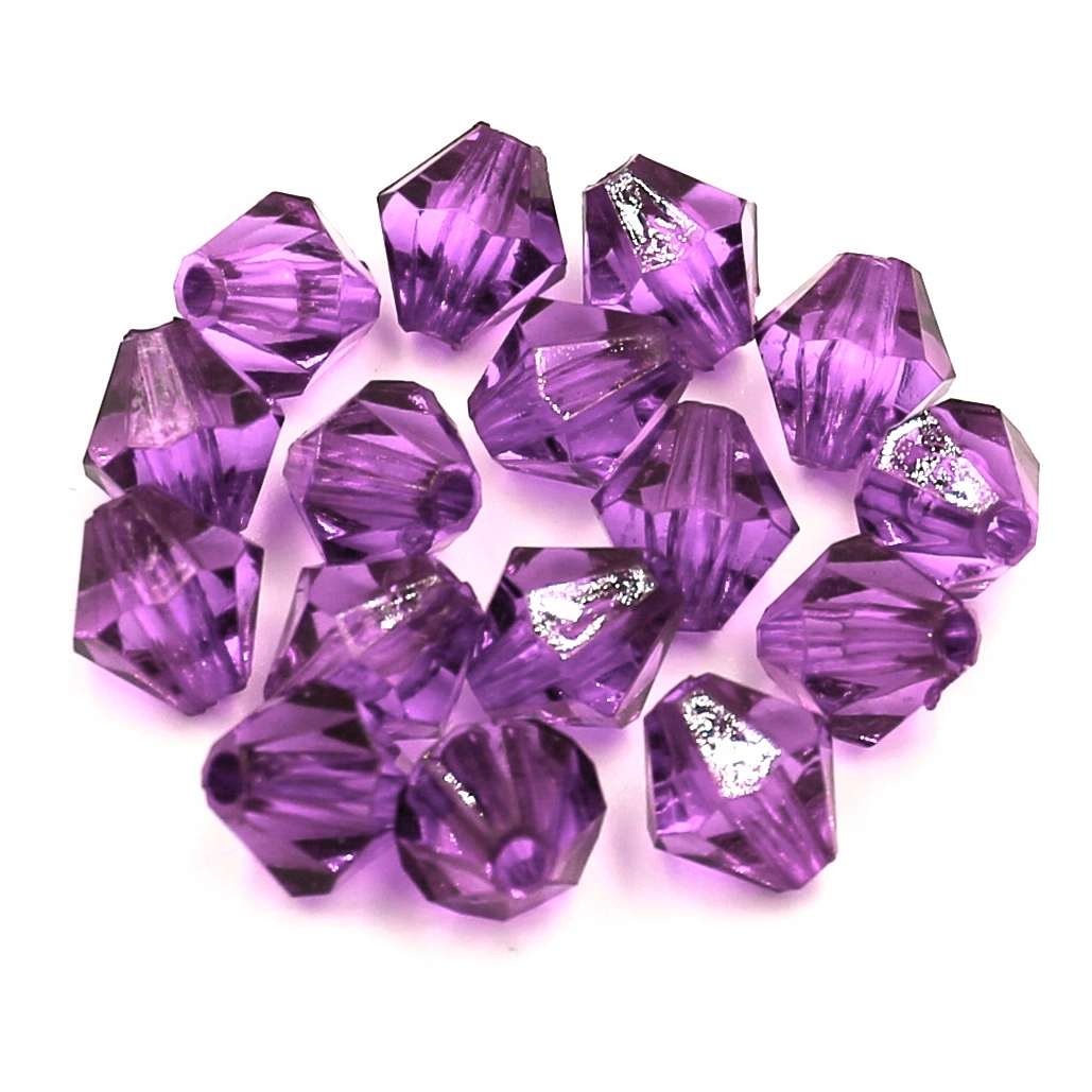 Koraliki Szlifowane Diamenciki 8mm 20szt Fioletowe