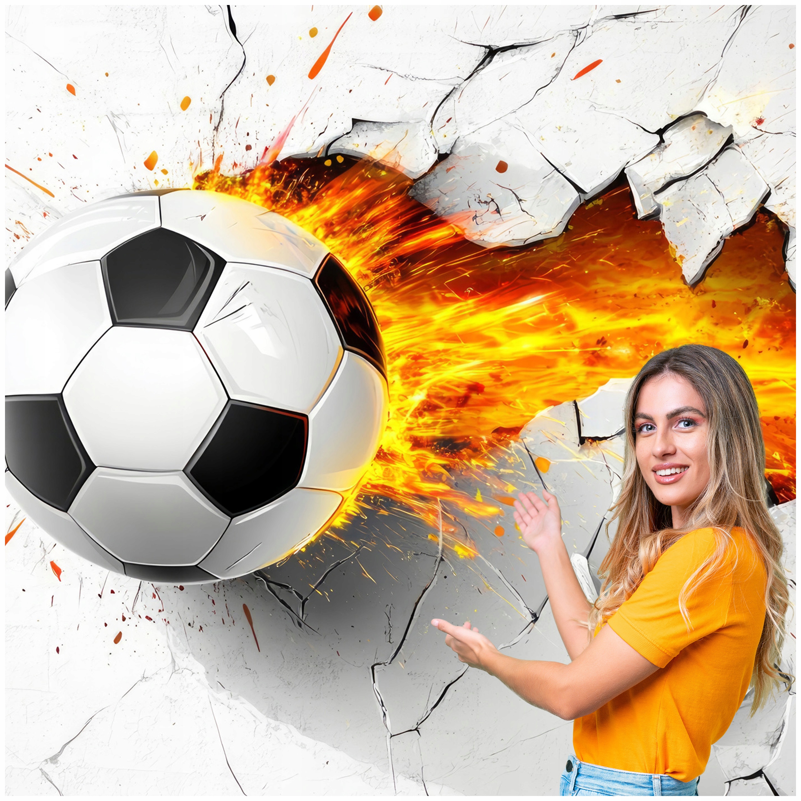 Fototapeta 3D Pro Mládež Fotbal 294x260 DMPN07W