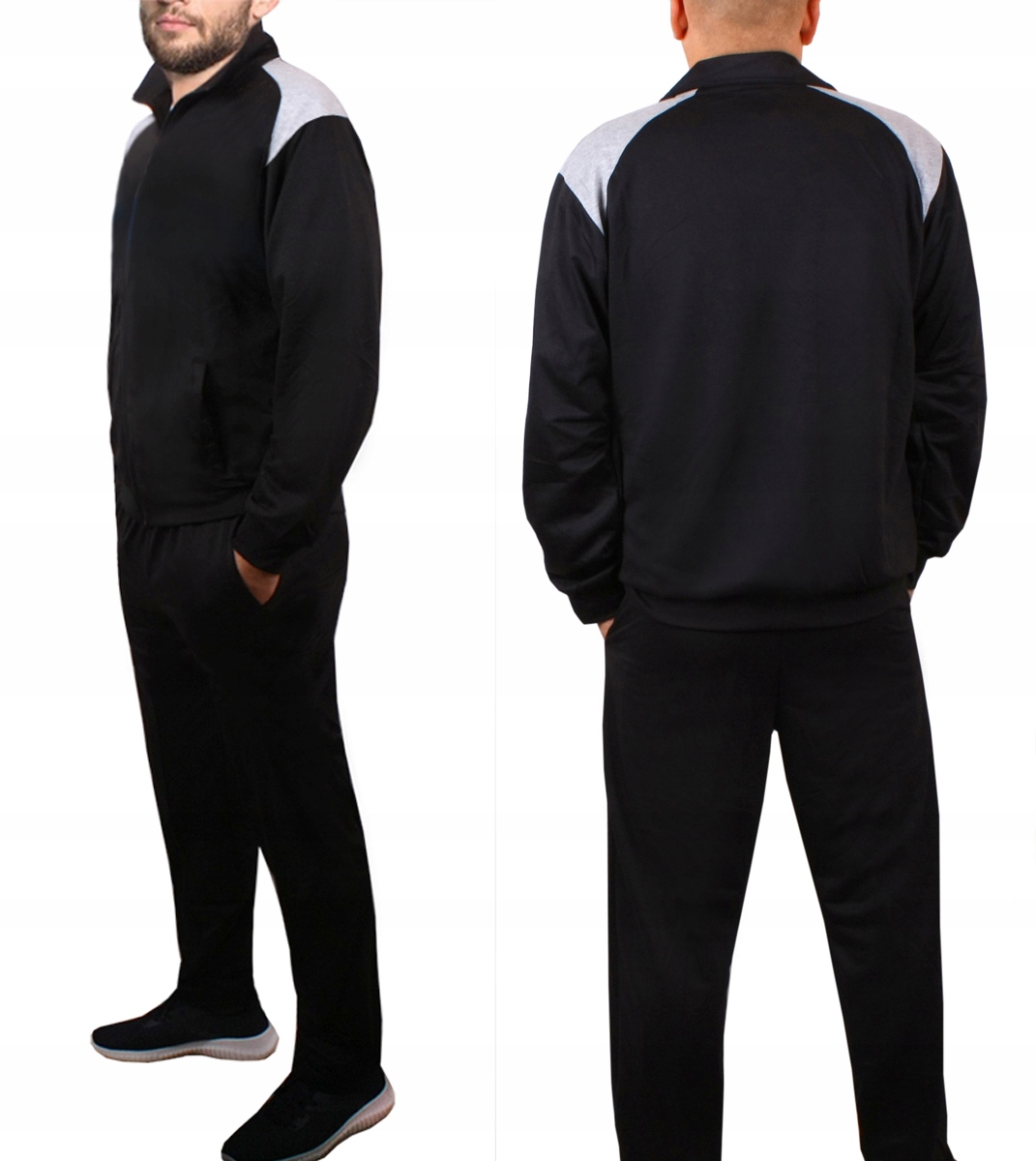 DRES męski BLUZA+SPODNIE dresy BAWEŁNA czarny 938 XL Rozmiar XL