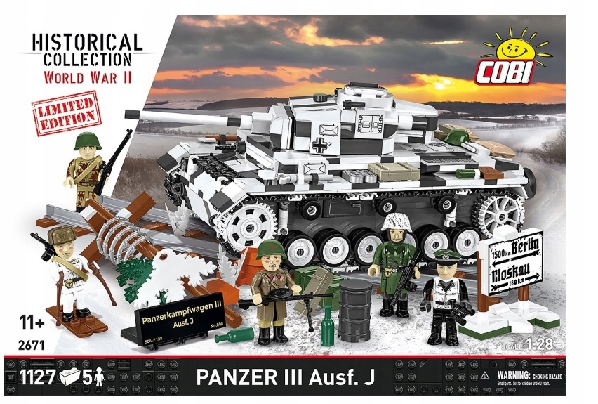 Cobi 2671 Niemiecki Czołg Panzer III Ausf. J Edycja Limitowana Deluxe