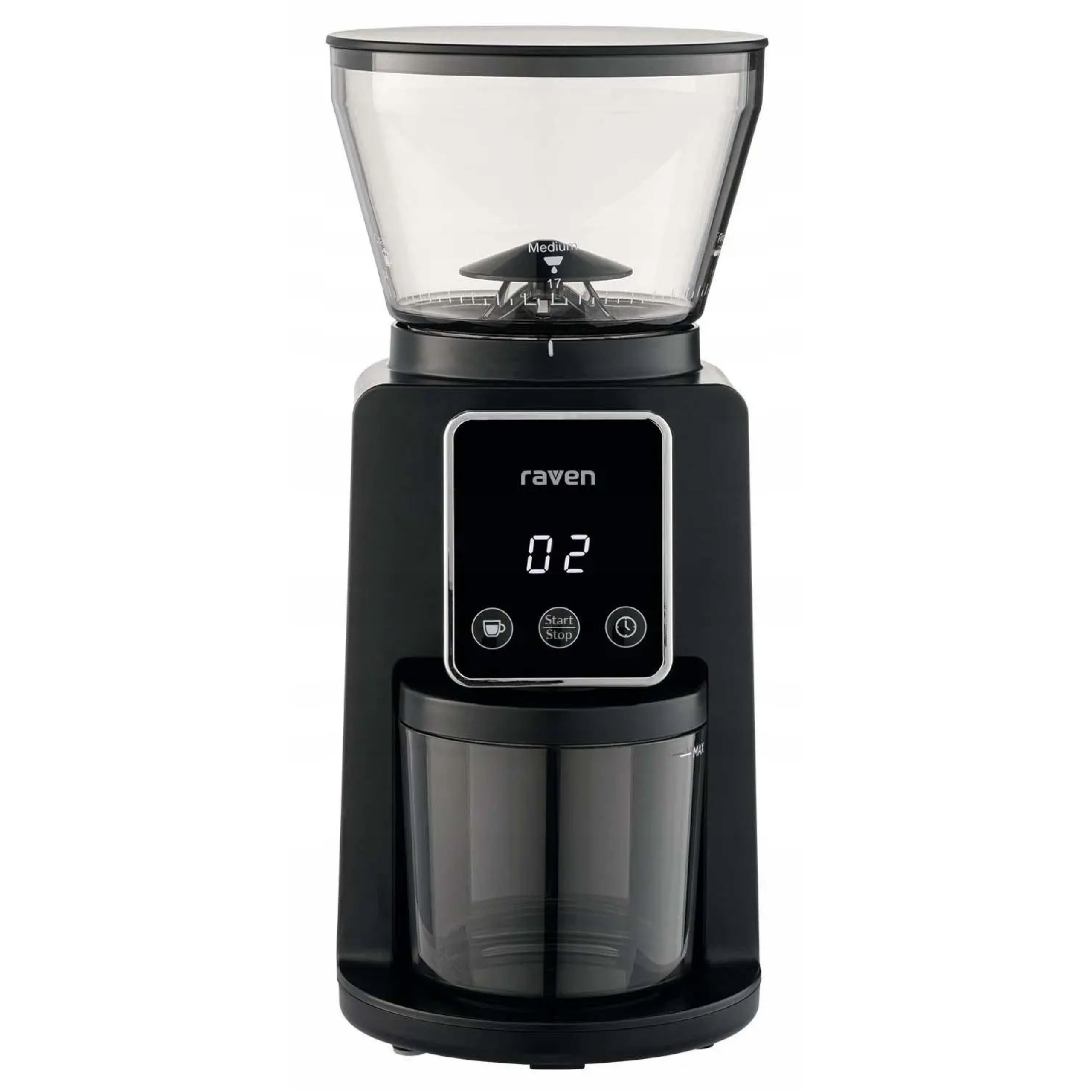 Młynek do mielenia kawy Raven EMDK006 Żarnowy 200W 34 Ustawienia grubości