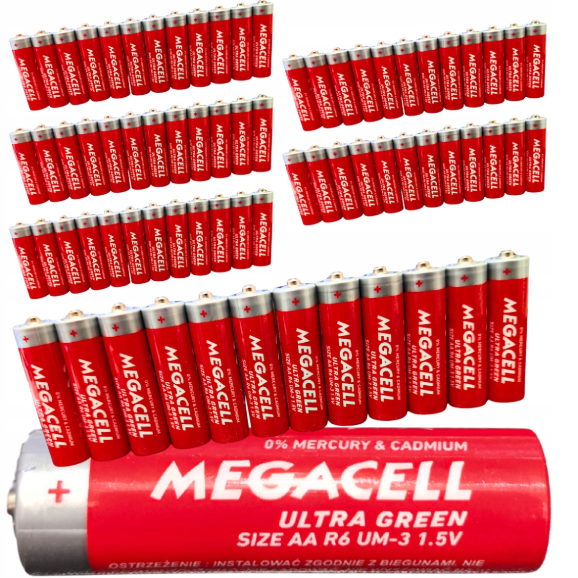 Bateria Megacell AA (R6) cynkowo-węglowa 72 szt.