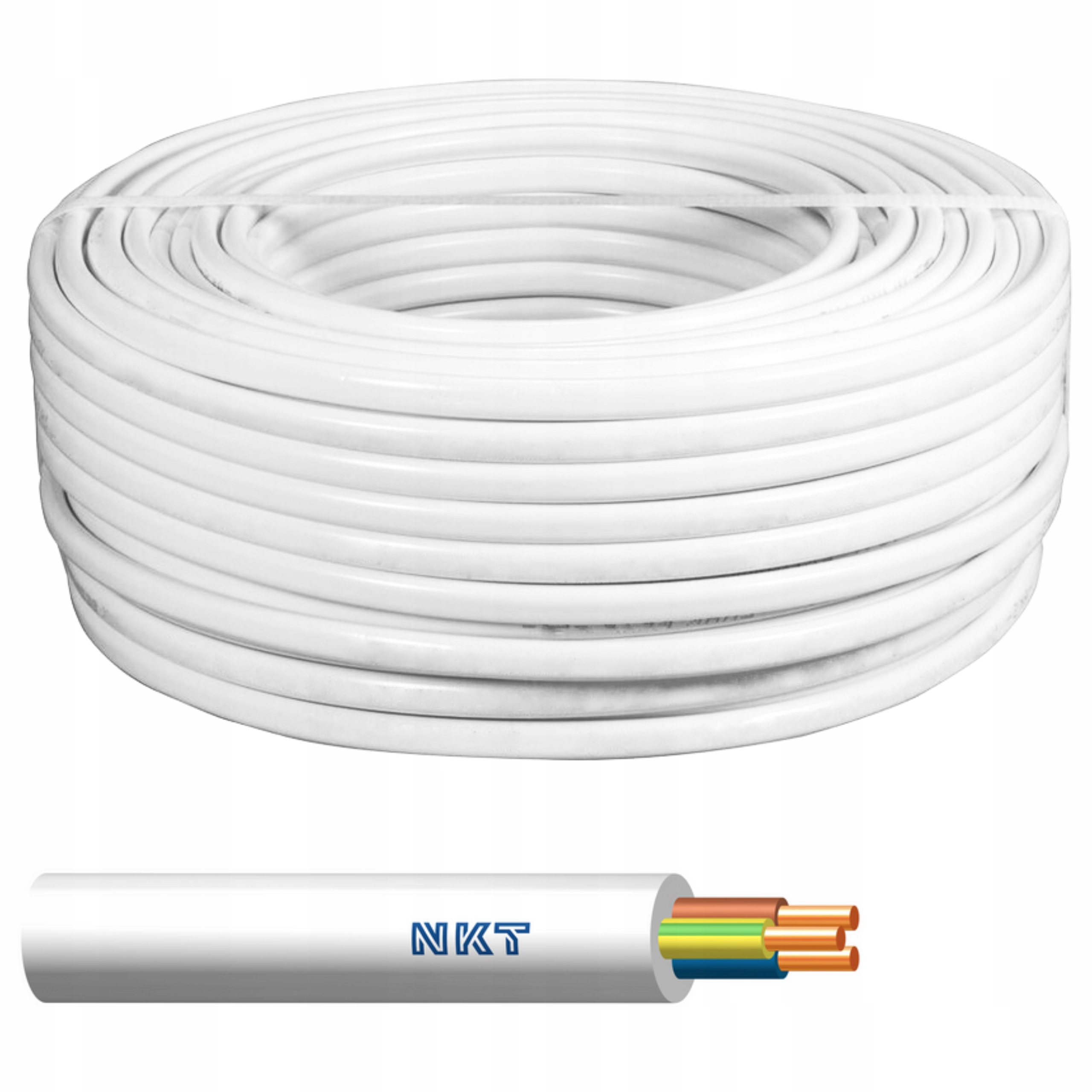 

Przewód okrągły kabel Ydy 3x1,5 żo 450/750 za metr