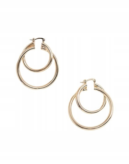 

B0486 NT8 Podwójne Kolczyki Koła Połysk