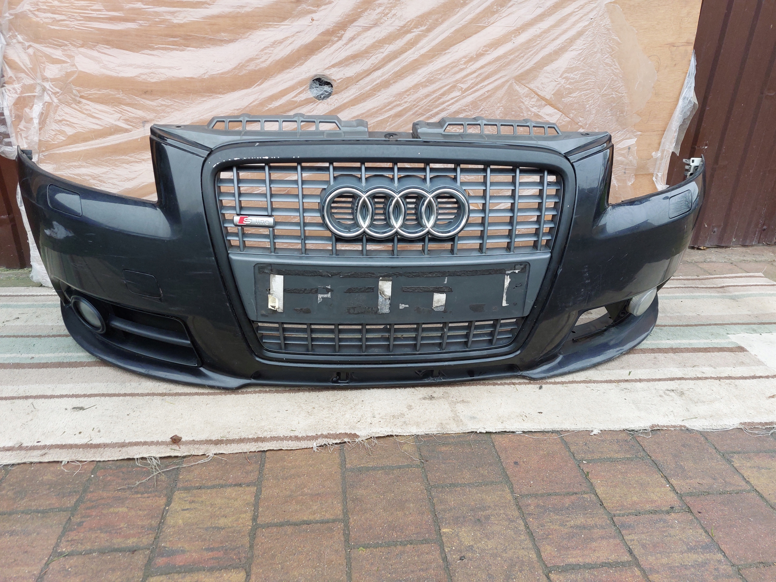 bumper front AUDI A3 8P 05-08r S-LINE black washers