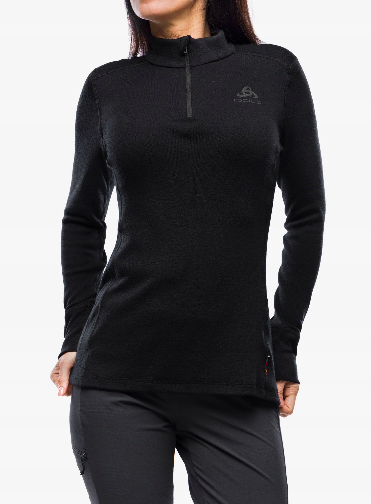 Bluza termiczna damska Odlo Merino 260 Bl Top Turtle Neck Ls Hz black S