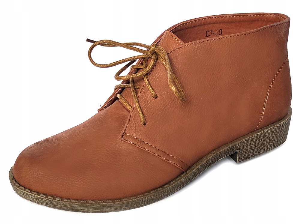 Trzewiki eleganckie botki Seastar brązowe półbuty 39