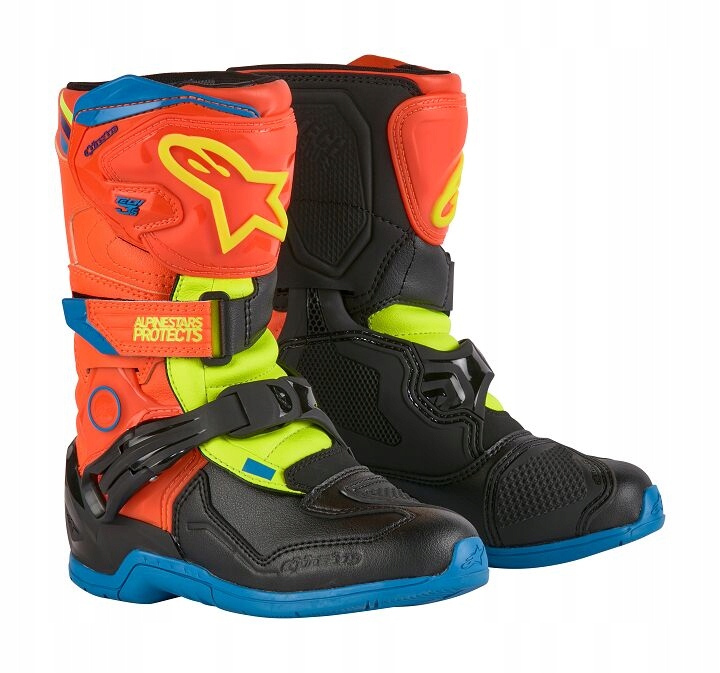 Detská Obuv Na Cross Alpinestars Tech 3S Orange/blue/yellow (13) 32