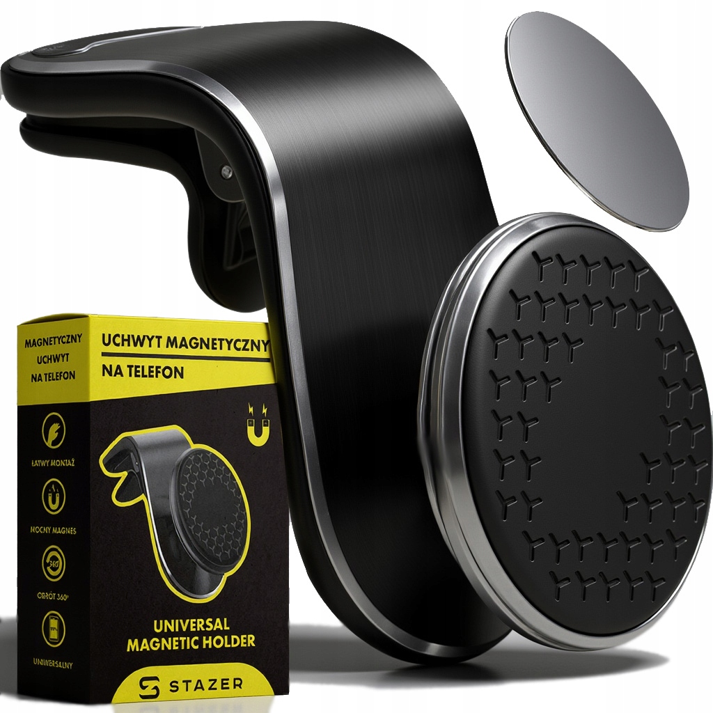 Uchwyt samochodowy Stazer magnetyczny do telefonu na kratkę 360°