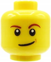 

Lego głowa główka figurki mężczyzna, uśmiech