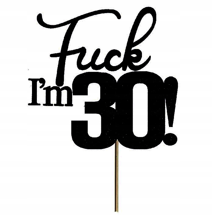 TOPPER piker na tort 30 lat urodziny