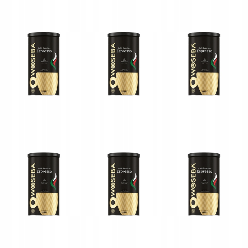 Woseba Espresso Káva pražená mletá 500 g plechovka X6